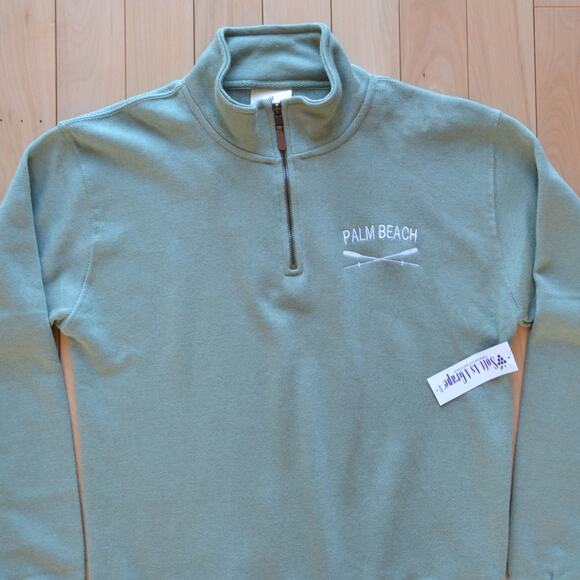 NWT Soft as a Grape Quarter Zip Pullover Sweater Green Size L - Picture 2 of 5